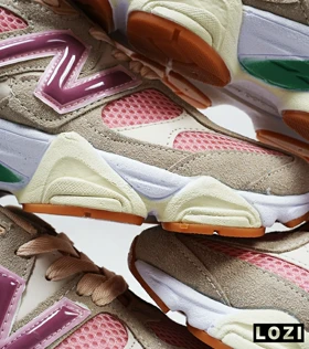 کفش کتانی زنانه صورتی سبز کرم NEW BALANCE 9060