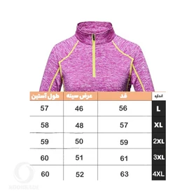 تیشرت زنانه نیم زیپ OUTDOOR 1703