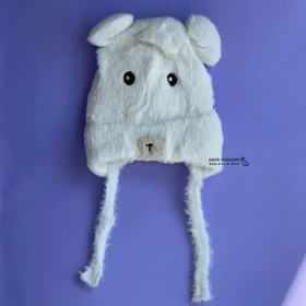 کلاه بافت زمستانه بچگانه بند دار