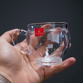 لیوان 6 عددی چای خوری دسته دار گرد