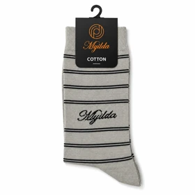 جوراب ساق بلند زنانه و مردانه ماییلدا مدل الیاف نخی کد 5949 (خاکستری)