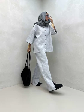 ست شومیز و شلوار دکمه پانچی