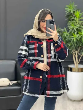 شکت دو جیب دکمه چوبی