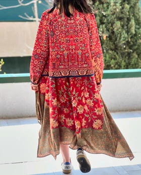 کت و پیراهن چاپی