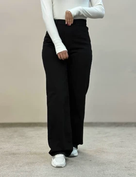 شلوار جین نیم بگ مشکی 9548