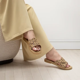 اسلیپر زنانه مدل پانچی_کرمی کد 1960