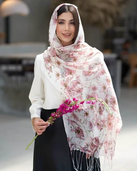 شال لینن طرحدار HQuality 20631