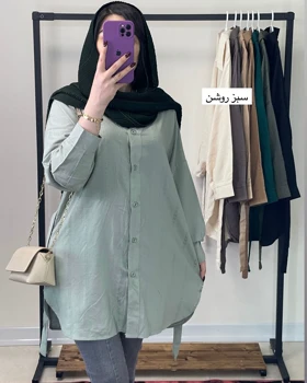 مانتو قواره دار و جلو دکمه دار
