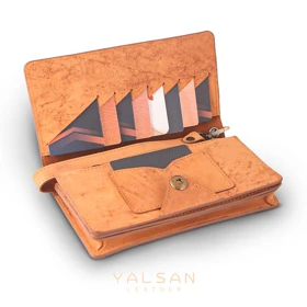 کیف دستی چرم یلسان مدل رادیس کد 014-SH (عسلی)