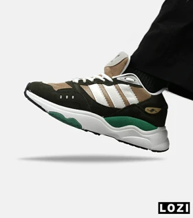کفش کتانی مردانه یشمی قهوه ای سفید ADIDAS torsion