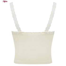 کراپ تاپ زنانه رنگ کرم ماییلدا