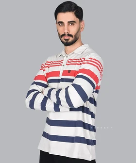 تیشرت یقه دار مردانه آستین بلند 1396