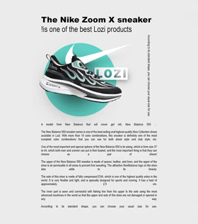 کفش کتانی مردانه مشکی آبی NIKE zoom X