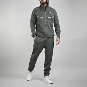 ست سویشرت و شلوار اسپرت نایک مدل AirMax-88002 سبز تیره