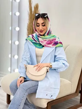 مانتو لینن دو جیب پایین پاگن