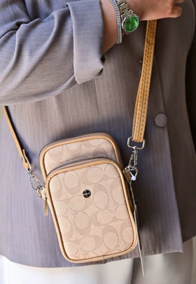 کیف دوشی جا موبایلی زنانه کراس بادی بنو BENO (خاکی)