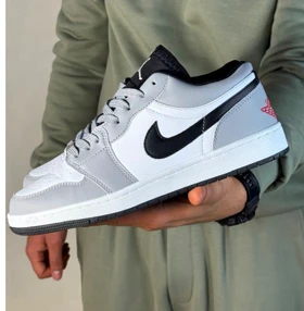 کتانی مردانه جردن 1سفید طوسی