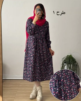 پیراهن مخمل کبریتی سارگل 1