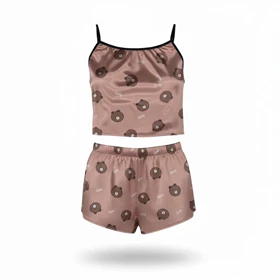 ست تاپ و شلوارک طرح تدی 226