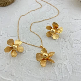 نیم ست زنانه طرح گل آینه ای، ظرافت در اوج زیبایی