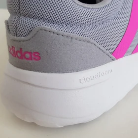 کفش آدیداس اصل طوسی با خط صورتی کد SH93