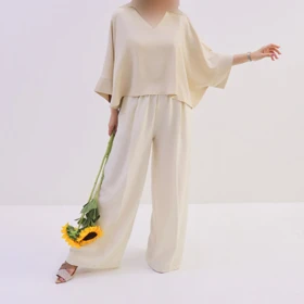 شومیز زنانه آستین کیمونو لینن بیانکا (Bianca) سین استایل