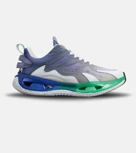 کفش کتانی مردانه بنفش سفید سبز ADIDAS Customize Run