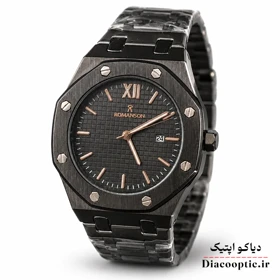 ساعت مچی مردانه موتور ژاپنی اصلی برند رمانسون مدل AP361G استیل مشکی