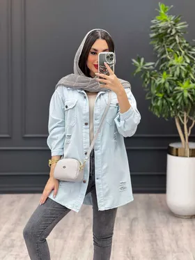 مانتو کتان رنگی زاپ‌دار