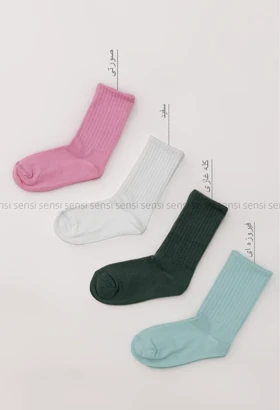 جوراب ساده رنگی ساق‌دار کد1004928