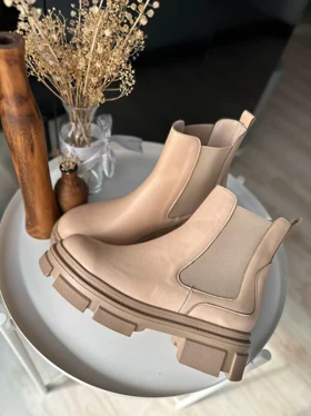 کفش نیم بوت زنانه مدل 00027 - Flat Ankle Boots