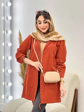مانتو جین رنگی پایین گت آوا
