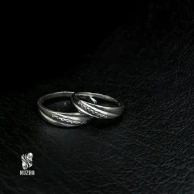حلقه ست نقره زنانه ومردانه کدhs1027