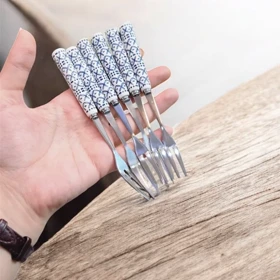 ست 6 عددی چنگال زیتون خوری دنی هوم طرح دار / MJ162