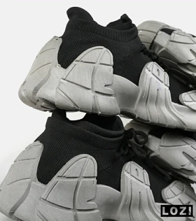 کفش کتانی مردانه مشکی طوسی BALENCIAGA مدل 7492