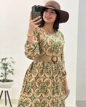 پیراهن فلور خشت 6108