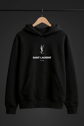 هودی مشکی طرح Saint Laurent