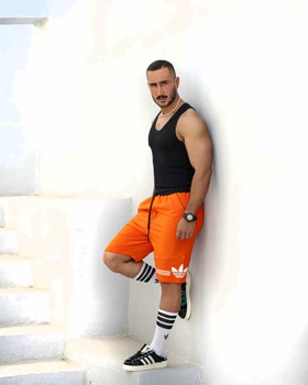 شلوارک بگ ورزشی ADIDAS نارنجی