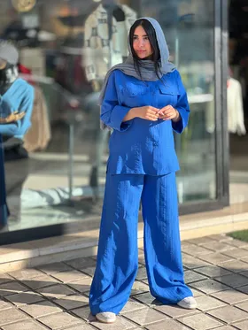ست دو تیکه مانتو وشلوار کد 755