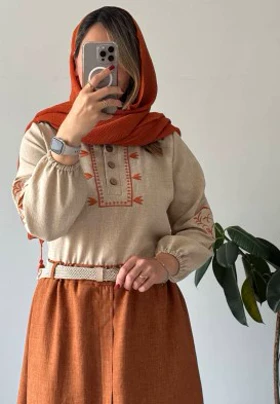 ست شومیز دامن و کمربند جانان