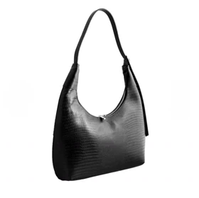 کیف زنانه مجلسی ارکیده چرم لیزارد مشکی