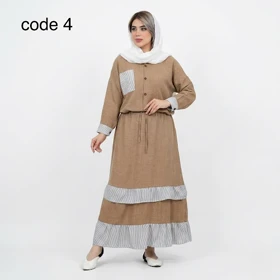 شومیز و دامن صوفیا و لینن راه راه مدل نوژا علیدسا (کد4)