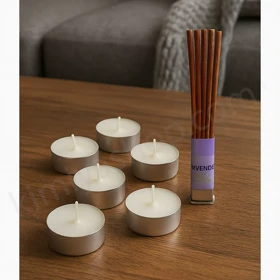پک آرامش بخش شمع وارمر و عود با رایحه لوندر