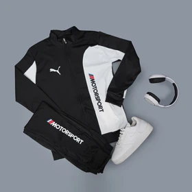 ست سویشرت شلوار مردانه مشکی مدل MotorSport ویژه