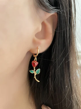 گوشواره گل رز برند ysx