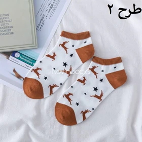 جوراب مچی گوزنی - طرح 2
