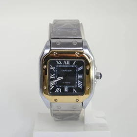 ساعت مچی مردانه کارتیر Cartier 4072 تاریخ دار با اعداد یونانی و موتور کوارتز
