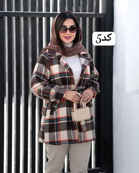 کت مدل چارخونه پشمی کد 2243