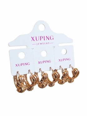 گوشواره xuping طرح طلا کد pux04 رنگ ثابت هورآن مارکت