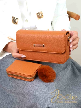 کیف دوشی جاکارتی زنانه وارداتی کد K0013 (عسلی)